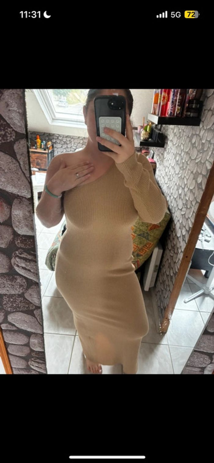 Robe marron beige - photo numéro 5