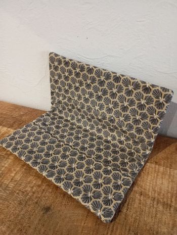 Protège chéquier gris moutarde 