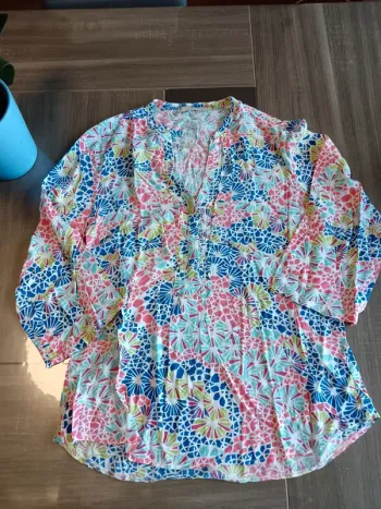 Tunique blouse manche 3/4 taille 38