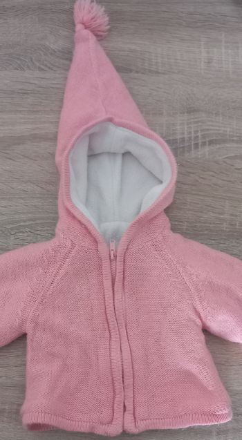 Gilet rose fille hiver taille 50 cm ( naissance)
