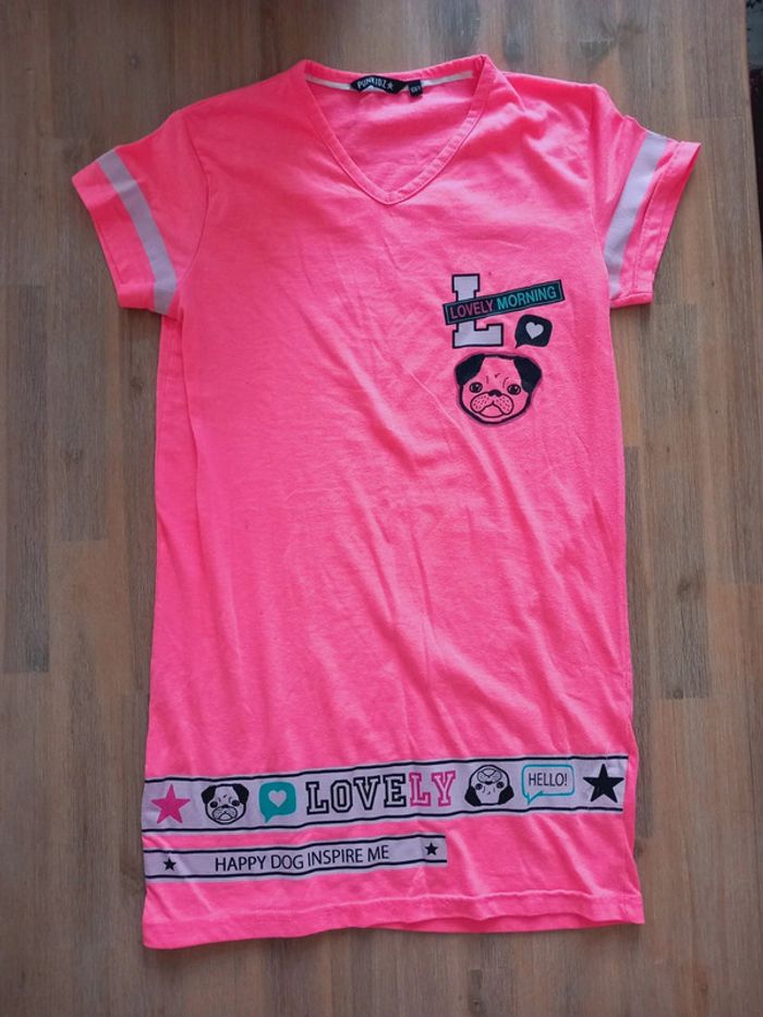 T-shirt rose fluo fille – Punkidz – 12 ans