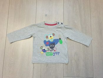 Maillot manche longue gris. Garçon 6 mois. Marque Primark