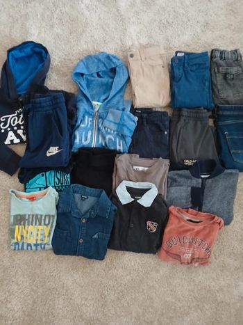 Lot de 17 vêtements garçon taille 6 ans 🌹 toute marque zara,nike okaidi kiabi