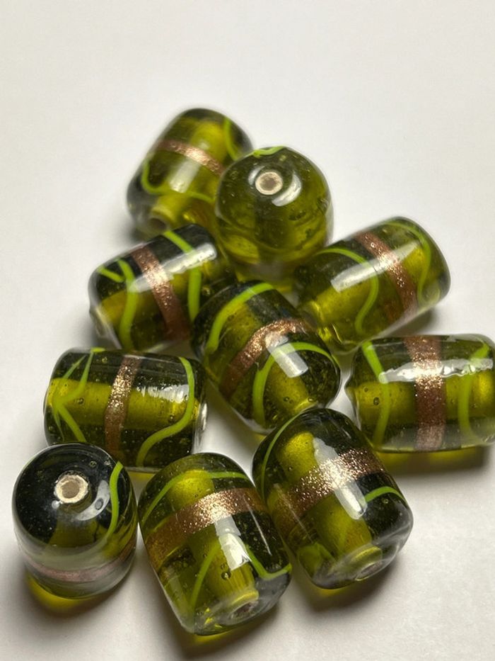 A562, 10 grosses perles lampwork