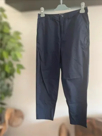 Pantalon court fluide droit bleu Tommy Hilfiger