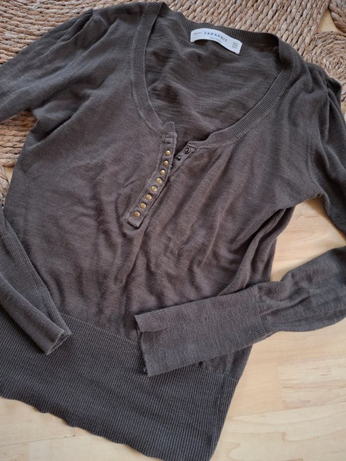 Pull fin Zara kaki taille M - photo numéro 6