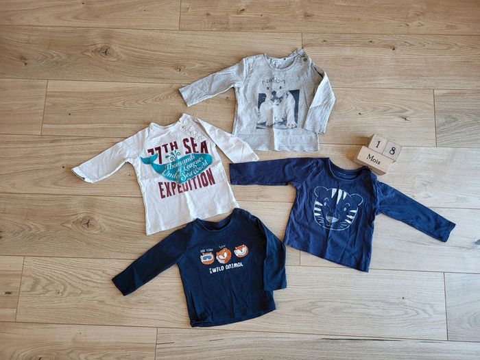 Lot tshirts manches longues bébé garçon petits prix - photo numéro 2