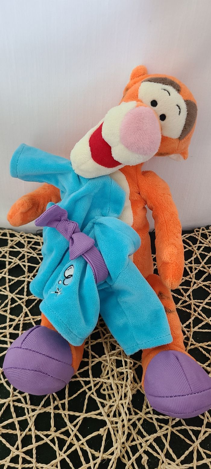 DOUDOU PELUCHE TIGROU DISNEY NICOTOY PEIGNOIR BULLES SAVON - photo numéro 2