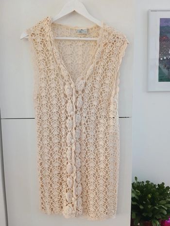 Tunique vintage crochet écrue