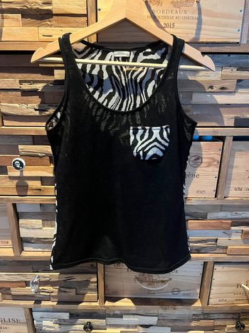 Débardeur transparent zèbre