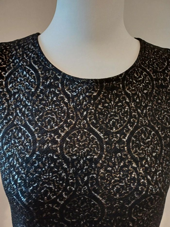 Robe noire courte à motifs Vintage Love taille S 36 - photo numéro 2