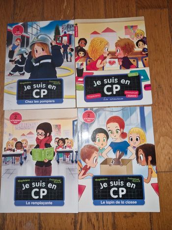 Lot de 4 livres je suis en cp