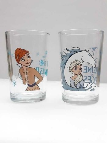 Lot de 2 Verres à moutarde eau neuf jamais La reine des neiges 2  Anna et Elsa