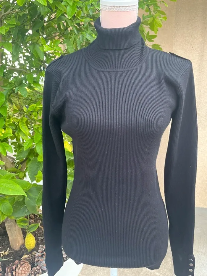 Pull col roulé