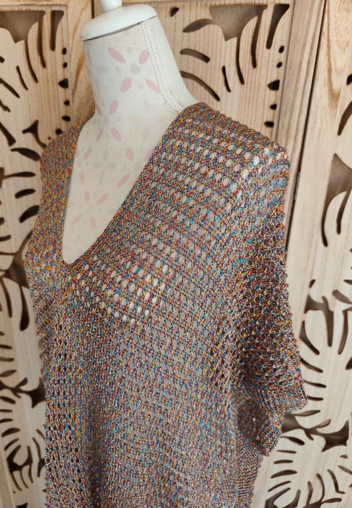 Tunique maille ajourée multicolore Yu.Yu - photo numéro 5