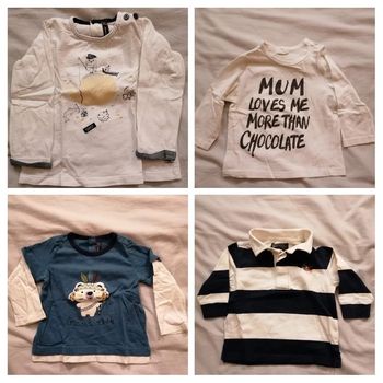 Lot tee shirt manche longue 12 mois