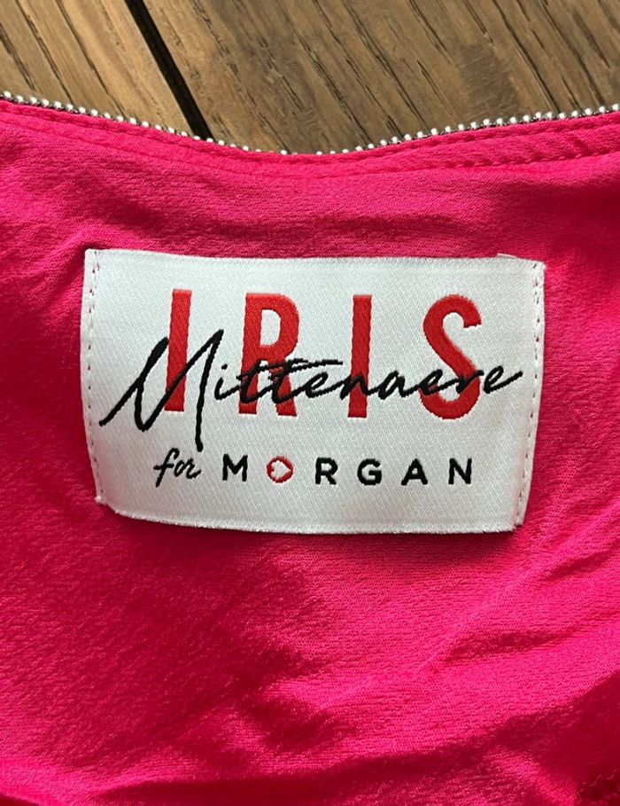Robe longue en satin fuschia Morgan X Iris Mittenaere - photo numéro 11