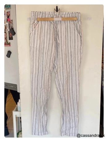 Pantalon à rayures blanc - Esmara