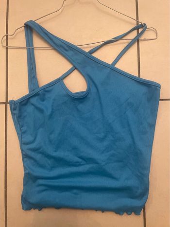 Crop top bleu
