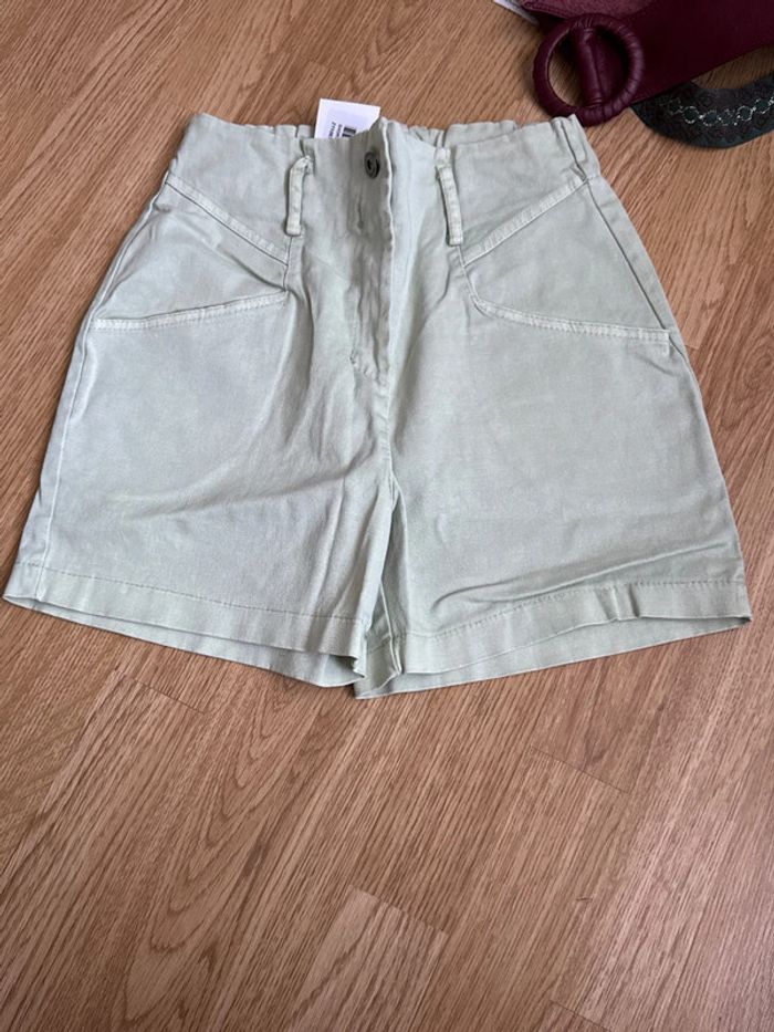 Short taille haute S/M vert d’eau