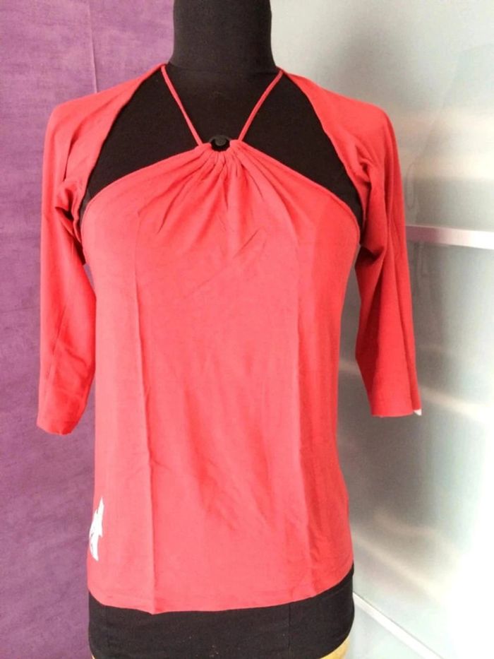 T-shirt boléro Cop-Copine gris taille 38 - photo numéro 7