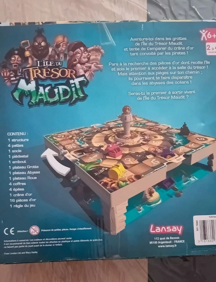 Jeu de société L'Île du Trésor Maudit  Lansay complet et en parfait état - photo numéro 2