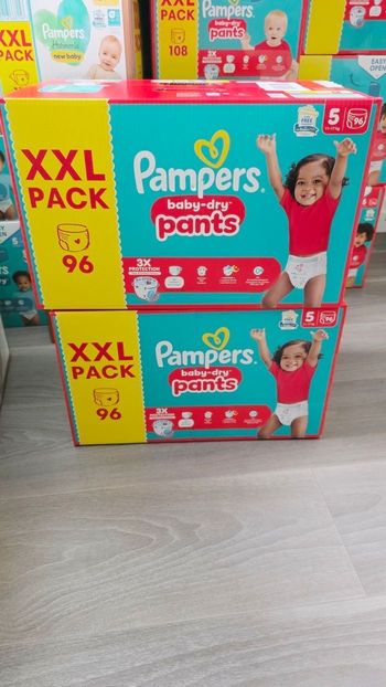 2× Couches-culottes Pampers Taille 5 PACK XXL ×192
