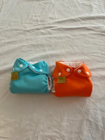 Lot de 2 couches neuves mini lavables Bébés Lutin