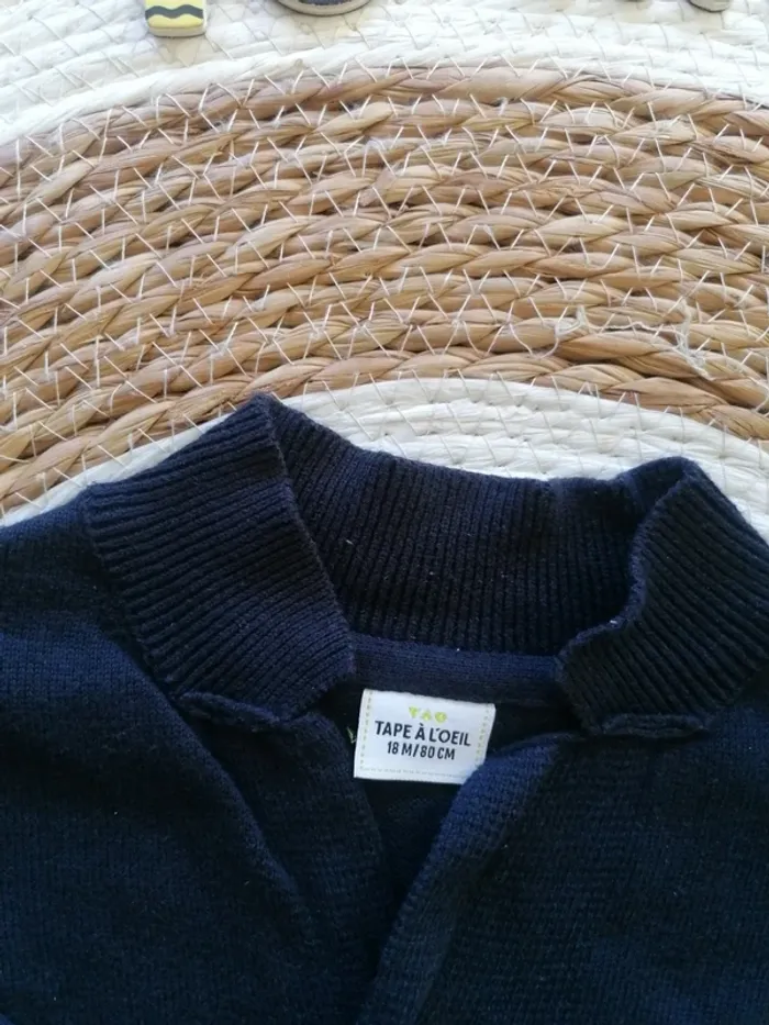 Gilet bleu marine - Tape à l'oeil - 18 mois - photo numéro 2