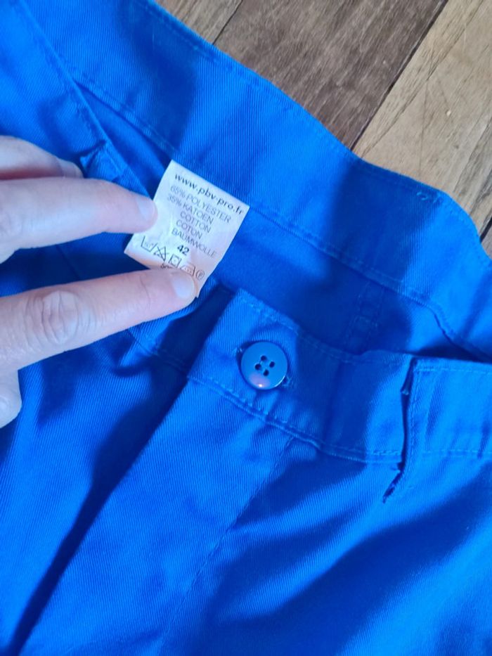 Lot de 2 pantalons bleus de travail - photo numéro 3