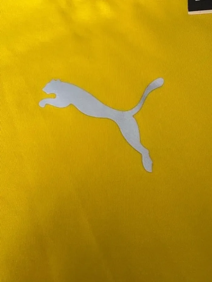 t shirt de sport homme manches longues puma jaune taille M - photo numéro 5