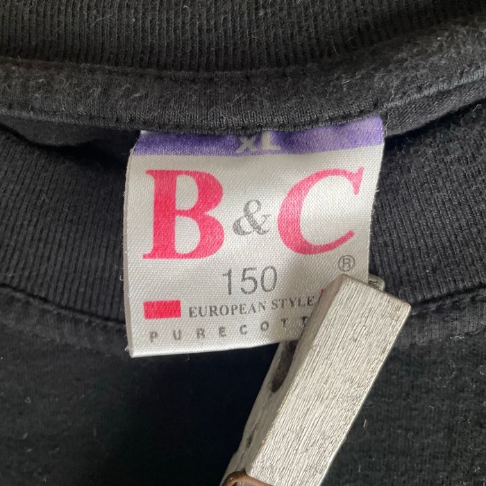 T-shirt noir Losc Uefa Champions League B&C homme coton logo rouge et imprimé dos taille M-L V059 - photo numéro 4