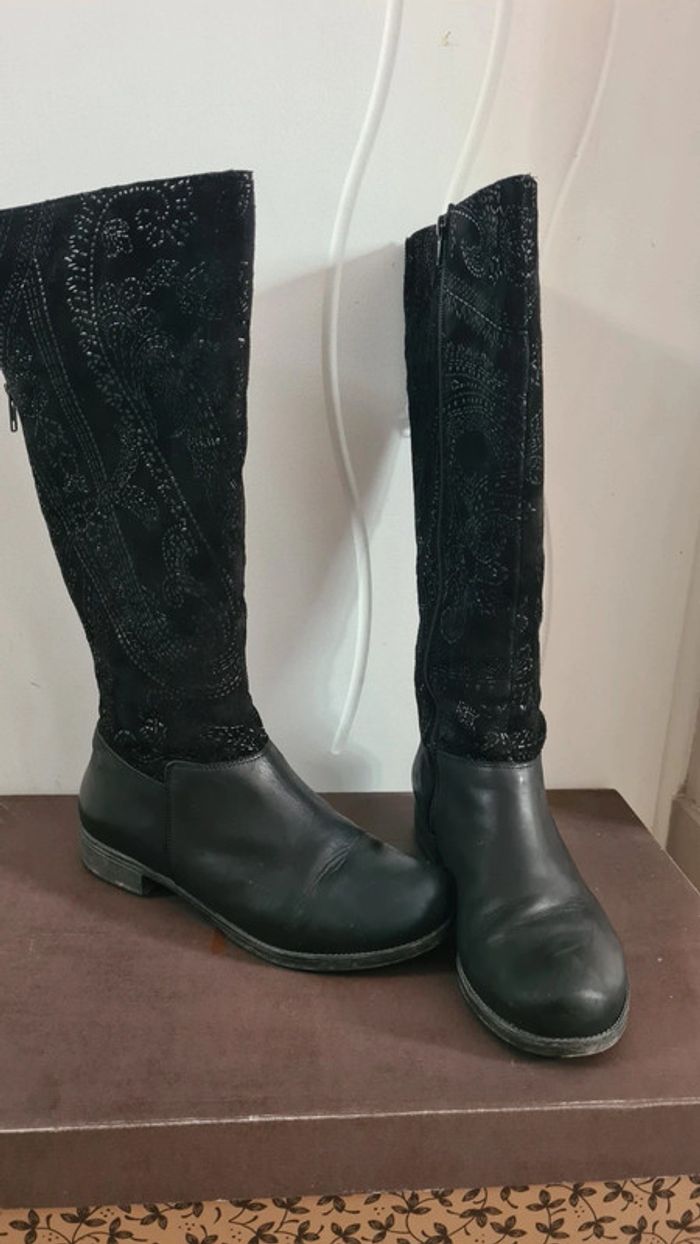 Bottes deux cuirs