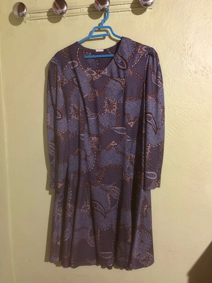 Jolie robe d hiver vintage kitsch mi longue 42 44 - photo numéro 3