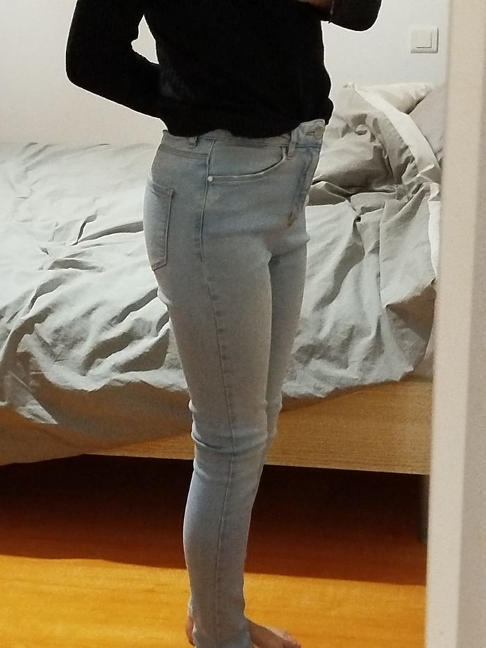 Jean skinny bleu clair taille 36 bizzbee - photo numéro 7