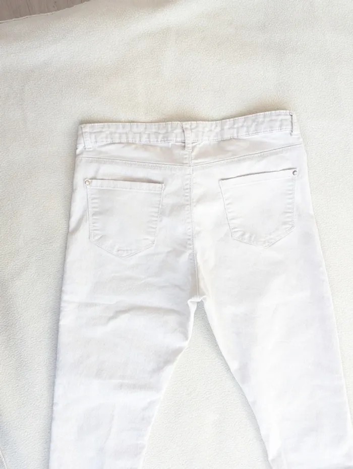 Jeans slim skinny blanc taille 38 - photo numéro 7