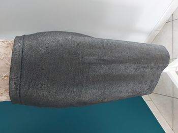 Jupe crayon Zara Trafaluc gris brillant taille M