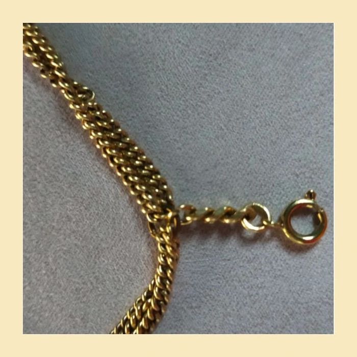 Bracelet vintage doré triple rangs - photo numéro 3