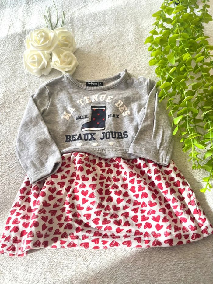 Très belle robe à longue manche bébé fille