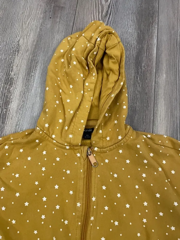 Sweat à capuche jaune moutarde - photo numéro 2