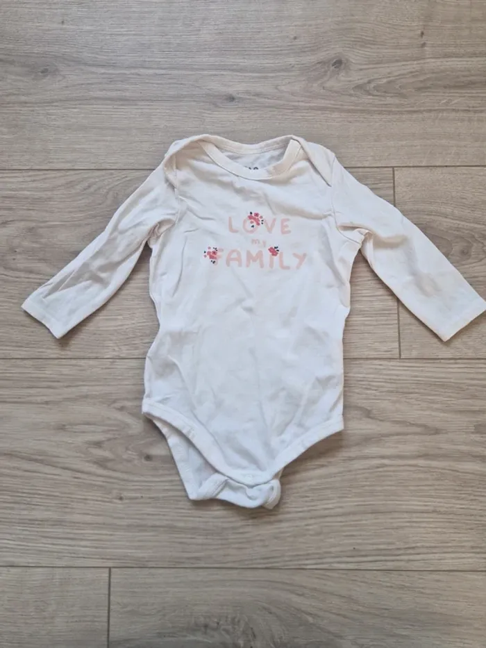 Lot de 3 bodies Tape à l'oeil manches longues 6 mois - photo numéro 2