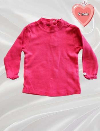 Haut manches longues fille 9 mois