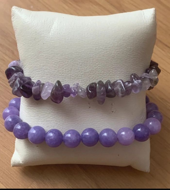 Set 2 bracelet 💯 cristaux amethyst 🍭🍭 - photo numéro 6