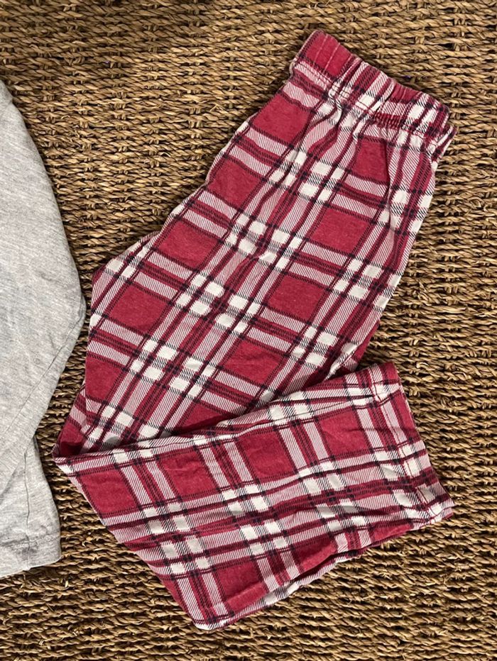 Pyjama Noël léger deux pièces gris et rouge - photo numéro 3