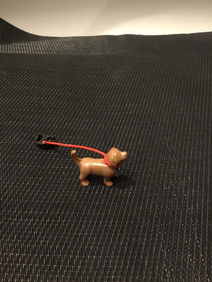 Playmobil figurine chiot avec laisse animaux domestiques chien