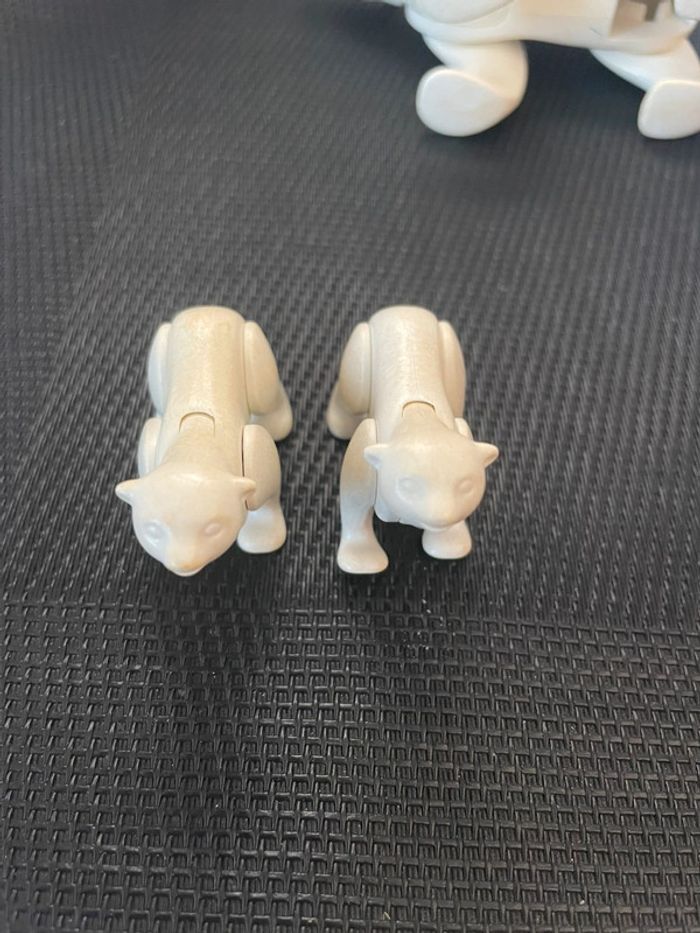 Playmobil lot figurines famille Ours polaires 1 adulte et 2 bébés oursons blancs animaux sauvages - photo numéro 10
