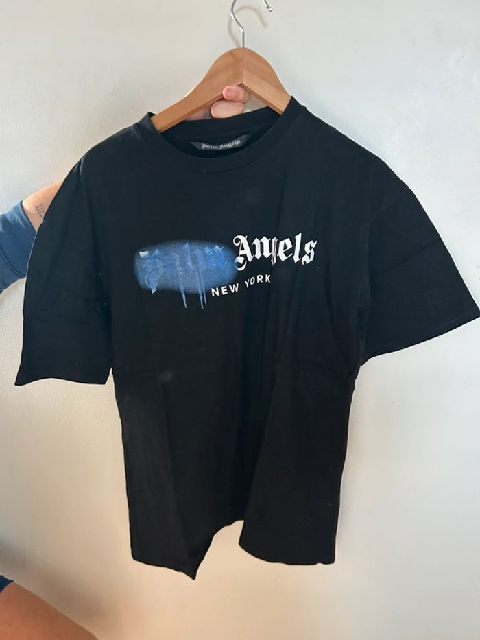 Tee shirt noir et bleu Palm Angels L