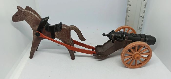 Canon vintage moyen age avec cheval playmobil - photo numéro 8