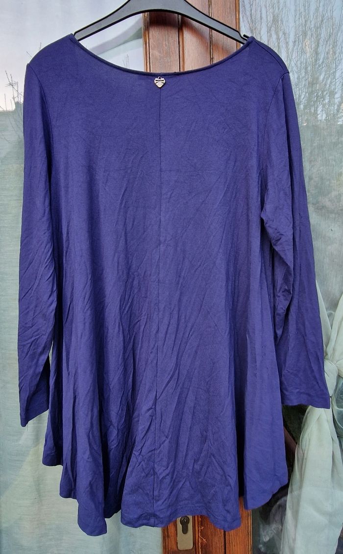 Tunique fluide bleu mauve MA.T – Taille 42 (indiqué 05) - photo numéro 2