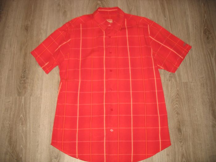 CHEMISE MC ROUGE A RAYURES FINES "JULES" - TAILLE L - n°06